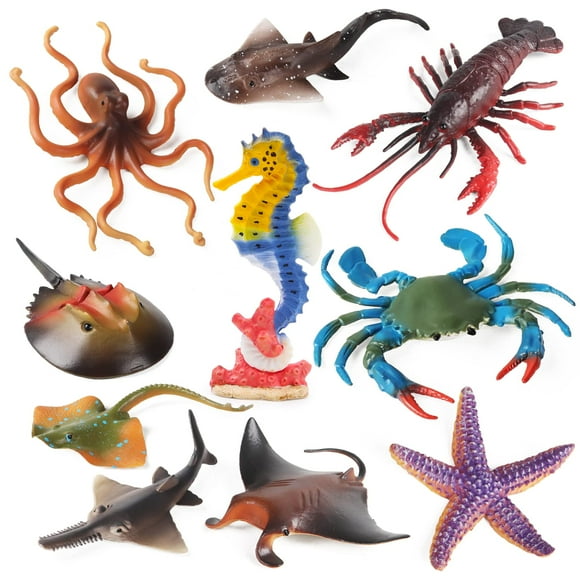 Figuras de animales marinos de Toy SIENON, 10 unidades, para niños