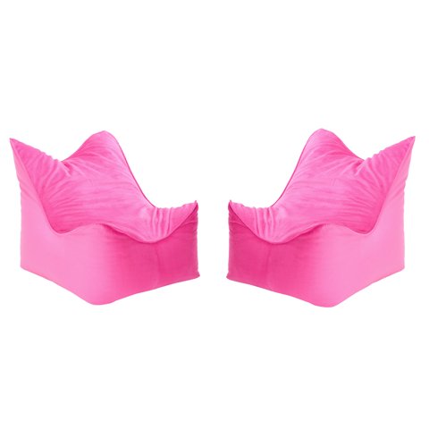 Bodevir - Set Pouf Potter 1C Felpa Fucsia