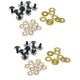 thumbnail image 1 of 20 Juegos De Ojos De Juguete De Seguridad De Plástico + Telas No Tejidas Con Purpurina Y Arandela, 24 Mm, Dorado, 1 of 6