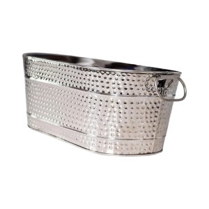 Bothyi - Cubo De Hielo Portátil Duradero De Tina Galvanizada Para Bebidas, Vino, Champán Refrescante