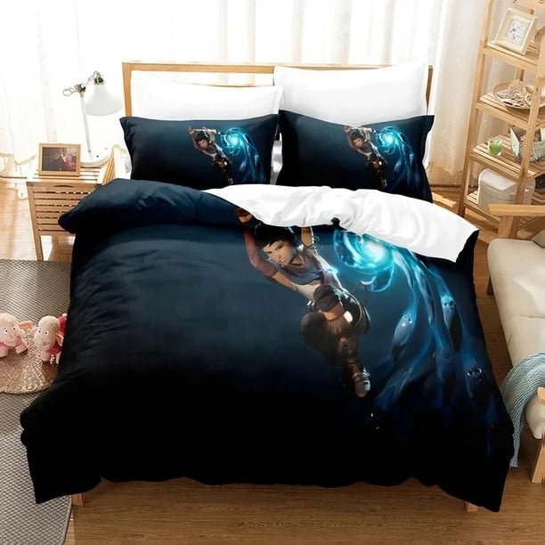 Game Bridge Spirits Kena Bedding Set Duvet Cover Bed Set Quilt Cover Pillowcase Comforter Size Boys Adult Bed Sheets