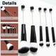thumbnail image 3 of Kit DIY de brochas de maquillaje AllGemDiy 10 piezas negras con cuentas, 3 of 5