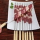 thumbnail image 2 of 10pcs Stainless Steel Grilling Skewers With Wooden Handle Heat-Proof Grilling Tools, Outdoor Camping Picnic, Cookware Barbecue Tool Accessories, 2 of 2