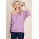 thumbnail image 5 of Top Casual Modal con Mangas 3/4 y Mangas Dolman de Canalé Liso, 5 of 5