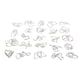 thumbnail image 1 of 24 piezas de artesanías de metal anillo chino Puzzle IQ Brain Teaser Kid juguetes educativos, 1 of 3