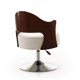 thumbnail image 5 of Silla de acento Manhattan Comfort Bopper de piel sintética blanca, 5 of 6