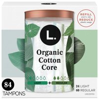 Tampons L. Organic Cotton Light + Regular, Paquete De 42 X 2 (84)