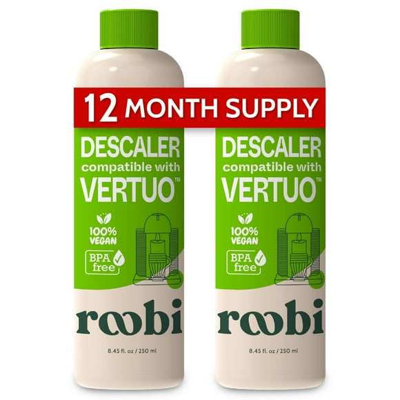 Solución desincrustante Roobi Nespresso Vertuo, paquete de 2, 200 ml