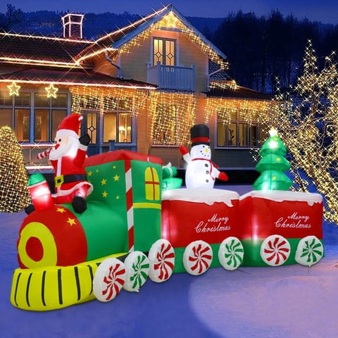 Decoraciones Inflables Aixuler Tren De Papá Noel 11 Pies