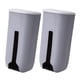 thumbnail image 3 of 2pcs Cocina Bolsa Soporte Dispensador Caja Montaje En Pared Caja De Almacenamiento De Plástico Gris, 3 of 5