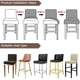 thumbnail image 5 of Fundas de terciopelo para silla de bar, lavables, elásticas y extraíbles, para sillas de comedor con respaldo giratorio corto y taburete de bar (blanco, 6 unidades) | JUNJUN, 5 of 5