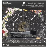 Bloc De Papel Art Scratch Brea Reese Whimsical Celestial, 8 X 8 Pulgadas
