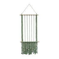 Magideal - Decoración De Pared De Macramé Bohemio, Decoración Colgante Para Exhibición De Fotos, Marcos De Fotos Para Colgar En La Pared, Organizador De Imágenes , Verde