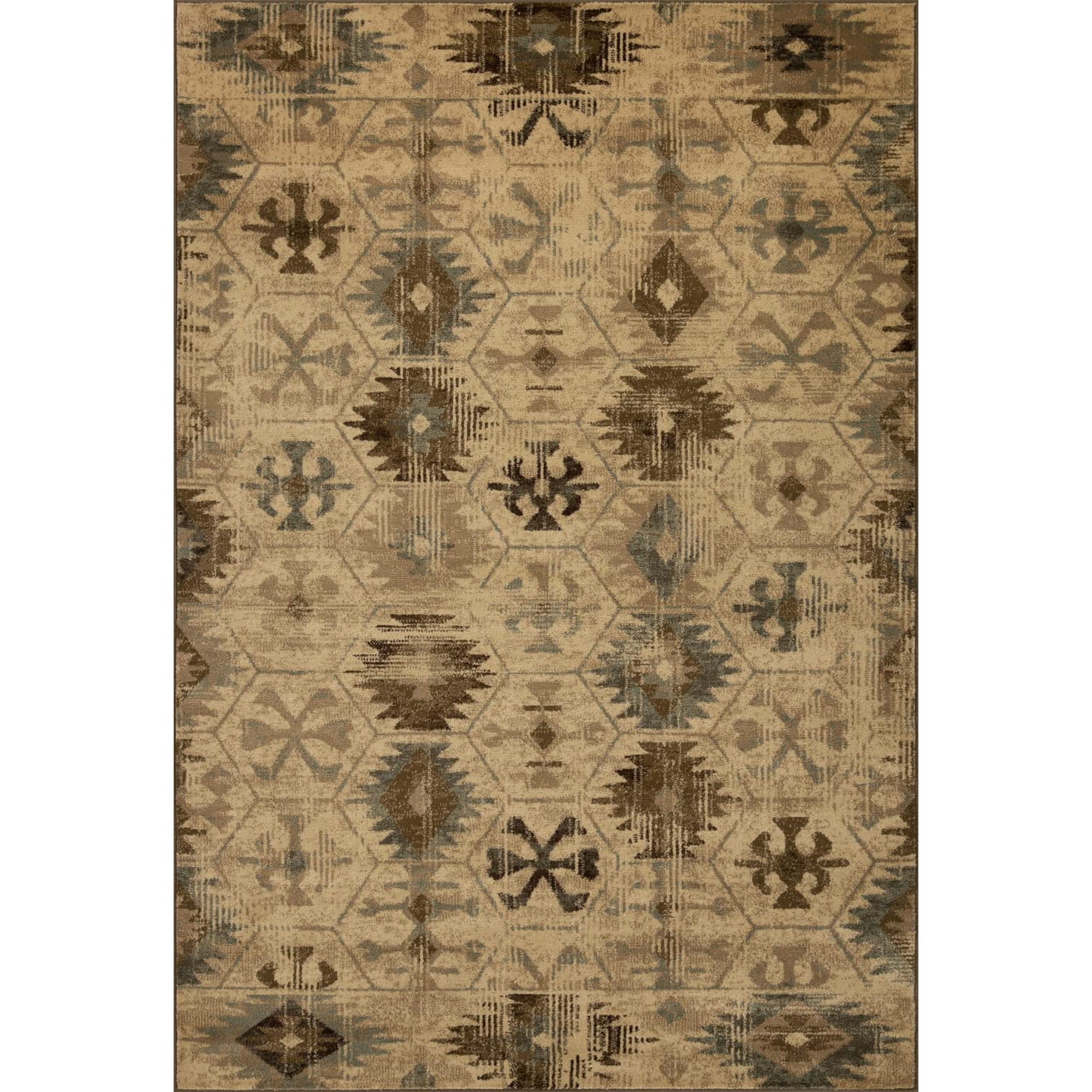 Alfombra Kas Rugs Heritage 9375, Color Marfil/azul Transicional, Redonda, 230 Cm