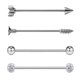 thumbnail image 2 of Pendientes Industriales Con Barra De Acero Inoxidable De 4 Piezas Plata, 2 of 5