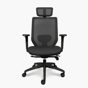 Form Office - Silla Oficina Focus Con Cabecero Negro