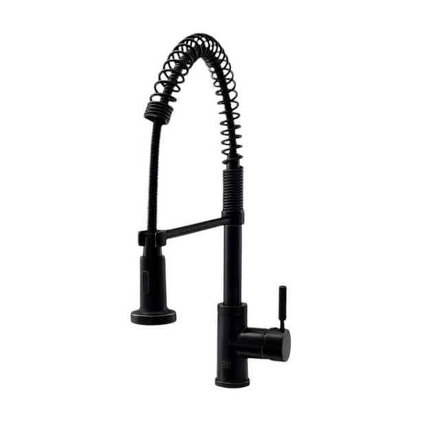 Grifo Monomando Para Cocina Profesional Negro Mate