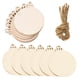 thumbnail image 1 of 50 Etiquetas Redondas De Madera Navideñas, Adornos Colgantes De Chips Naturales DIY, 1 of 4