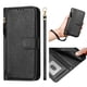 thumbnail image 1 of Funda tipo cartera para ZTE Blade V50 Vita con bolsillo con cremallera, tarjetero, soporte, correa para la muñeca y tapa de cuero Negro, 1 of 5