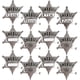 thumbnail image 1 of Insignias de alguacil Bedwina Silver Star con pegatinas para niños x24, 1 of 6
