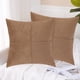 thumbnail image 5 of Paquete de 2 almohadas de cuero de 18 x 18 pulgadas, fundas de almohada decorativas de cuero sintético cosidas a mano, sofá cama, sala de estar, jardín, decoración del hogar, 5 of 5