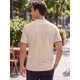 thumbnail image 3 of INSPIRE CHIC Camisetas Henley de Hombre de Manga Corta Ligera Casual de Verano XL Beige, 3 of 5