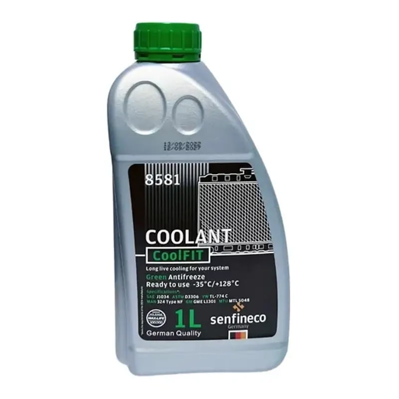 Refrigerante Listo Para Usar Al 50% 1 Litro Verde -35/+128â°c Senfineco