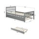 thumbnail image 5 of Cama doble con trundle, marco de cama de plataforma con cabecera y pie, para dormitorio pequeño espacio de vida, no se necesita muelle de caja, 5 of 6