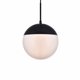 thumbnail image 1 of Lámpara Colgante Eclipse de Metal y Vidrio Negro Elegant Lighting, 1 of 9