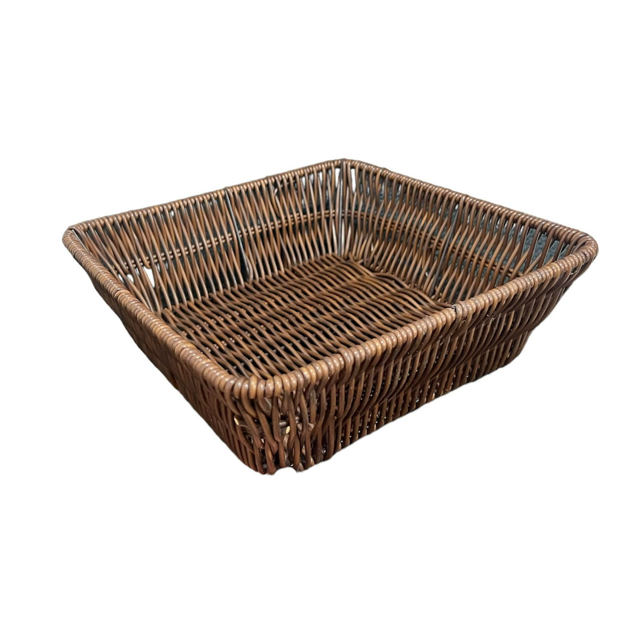 Oem - Bandeja Cesta De Ratan Cesta Tejida Alimento Cuadrada 20x7cm M