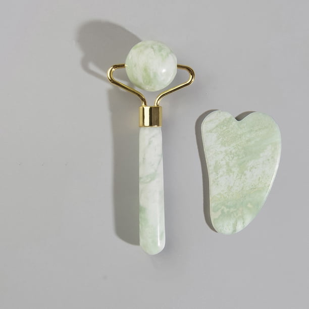Natural Jade Face Roller Gua Sha Scraper Set Masssager for Face Neck Body Skincare Beauty Guasha Massage Tool Facial Slim Lift
