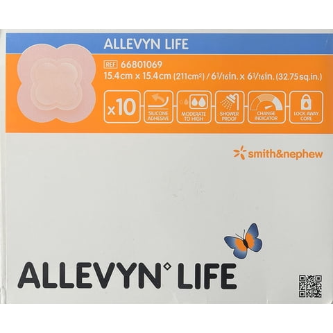 Apósito Para Heridas Smith & Nephew Allevyn Life 15 Cm X 15 Cm (10 Unidades)
