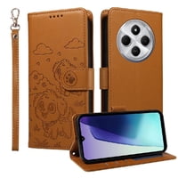 Funda Billetera Foxdock Compatible Con Xiaomi Poco C75, Diseño Perrito Tierno, Ranuras Para Tarjetas Y Soporte Plegable