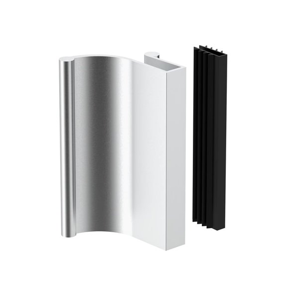 Tirador para puerta de ducha Shuisen 8 cm níquel cepillado