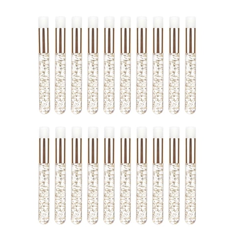 Magideal - 20 Piezas Cepillos Portátiles Para Champú De Pestañas, Maquillaje, Baño, Cepillo De Pestañas, Cepillos Profesionales Para Lavado De Pestañas, Limpieza Dorado