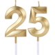 thumbnail image 1 of Velas Qj-solar Doradas 25 Cumpleaños – Pack de 2, 1 of 6