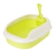 thumbnail image 4 of Caja de arena para animales pequeños, portátil, a prueba de salpicaduras, colcha semicerrada, inodoro para gatos, fácil de limpiar, bandeja de arena p Verde, 4 of 5
