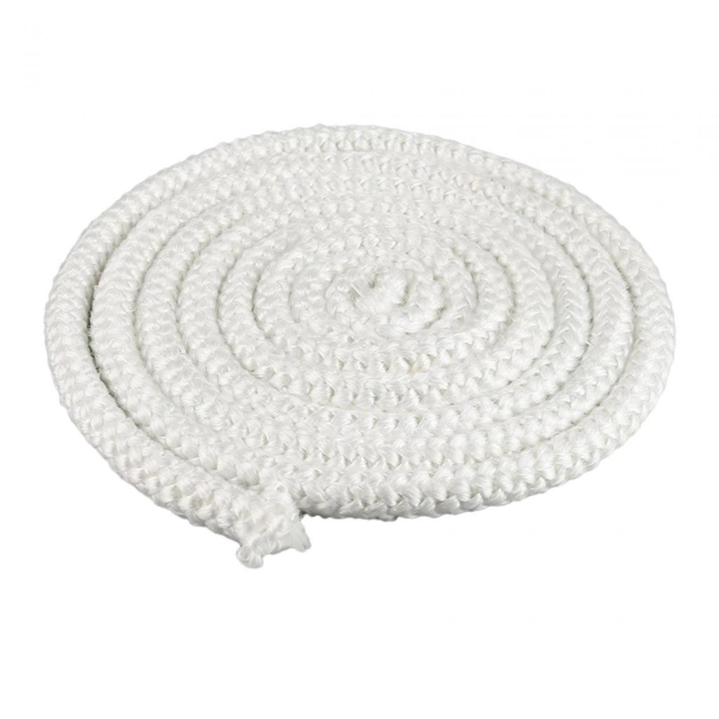 Bothyi - Junta De Cuerda De Fibra De Vidrio Para Puerta De Chimenea, Sello Hermético De Alta Densidad, Color Blanco, 10Mm X 2,5M