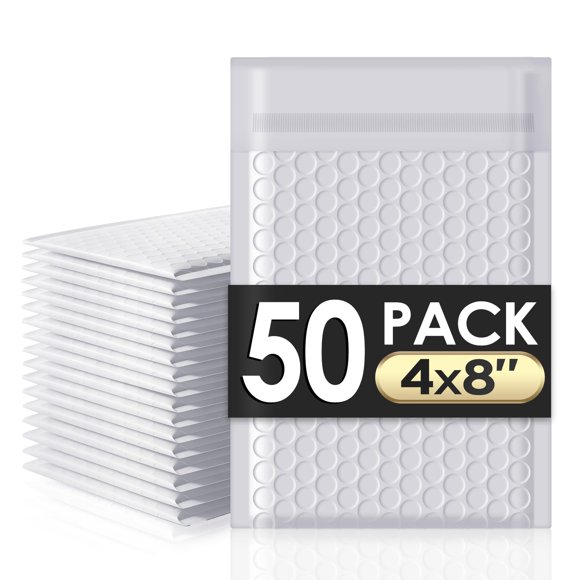 Sobres acolchados de burbujas Packbabol 20 × 30 cm, paquete de 50, gris/blanco