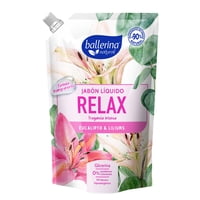 Jabón Líquido Relax Eucaliptus Y Lilium Bolsa 750 Ml Ballerina