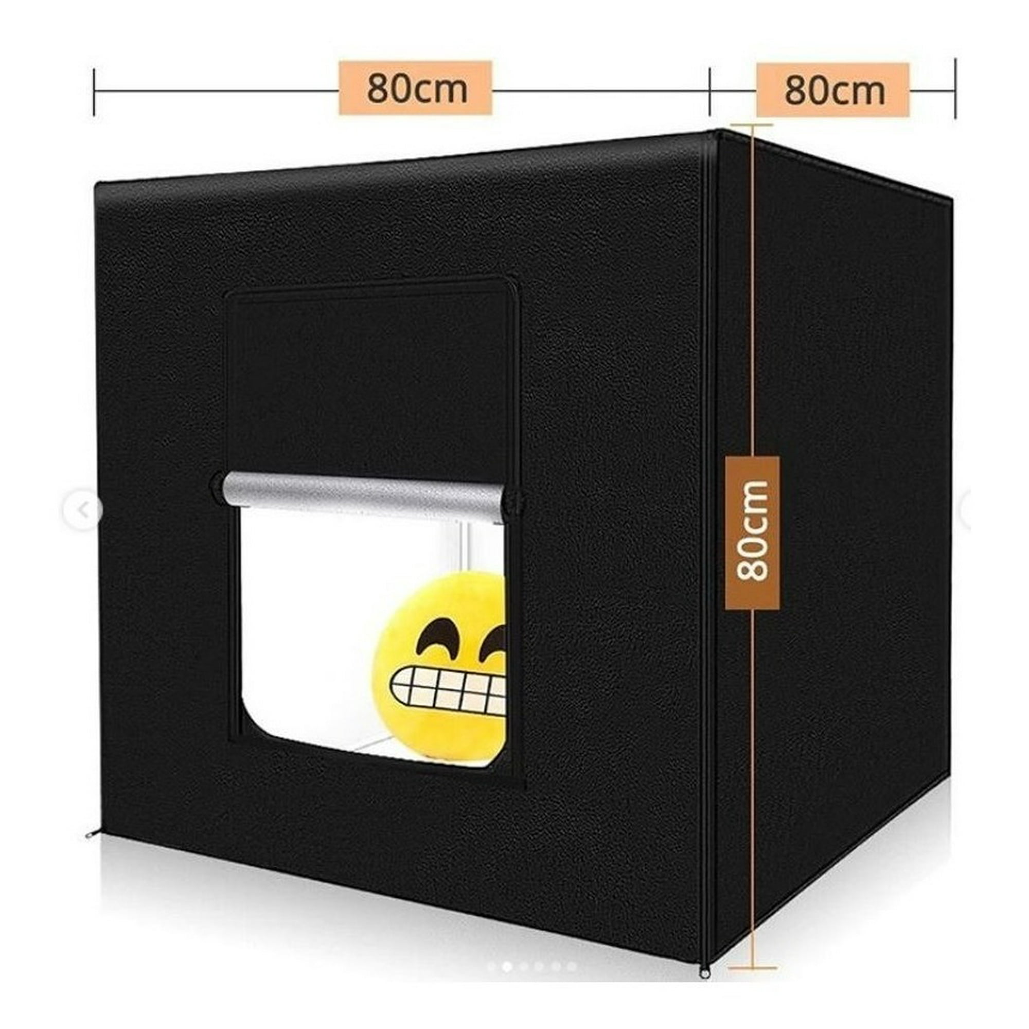 Genérico - Estudio Led Caja De Luz 80x80x80 Cm + 3 Fondos Pvc