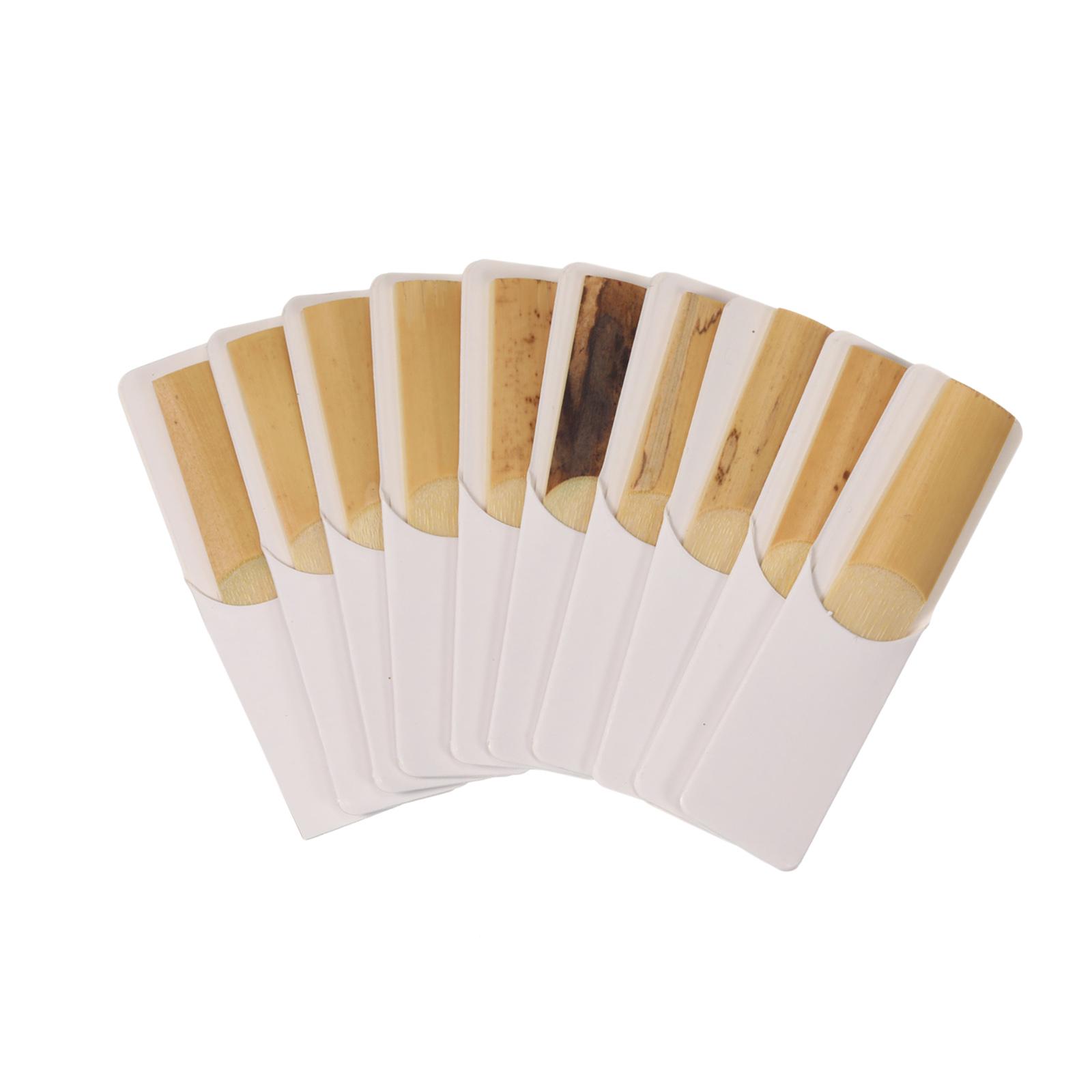 Magideal - 10 Piezas De Cañas De Saxofón Soprano, Calidad De Sonido, Fuerza, 2,5 Piezas, Punta De Caña Más Delgada Para Saxofón Soprano, Instrumento De Viento De