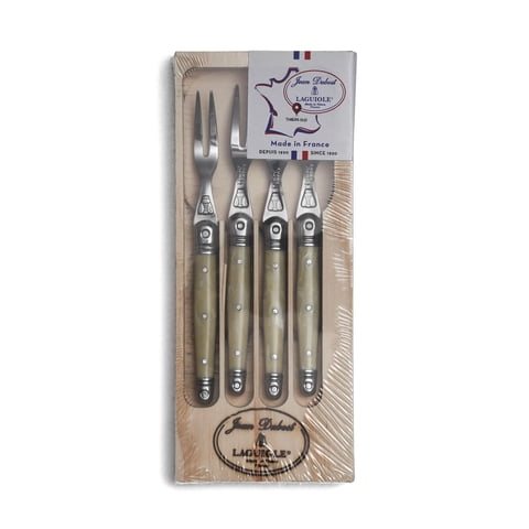Laguiole Jean Dubost - Set 4 Tenedores Cocktail Marmol