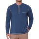 thumbnail image 1 of INSPIRE CHIC Camisetas Henley de Manga Larga con Bolsillo en el Pecho para Hombre Camiseta Básica Casual M Azul Marino, 1 of 6