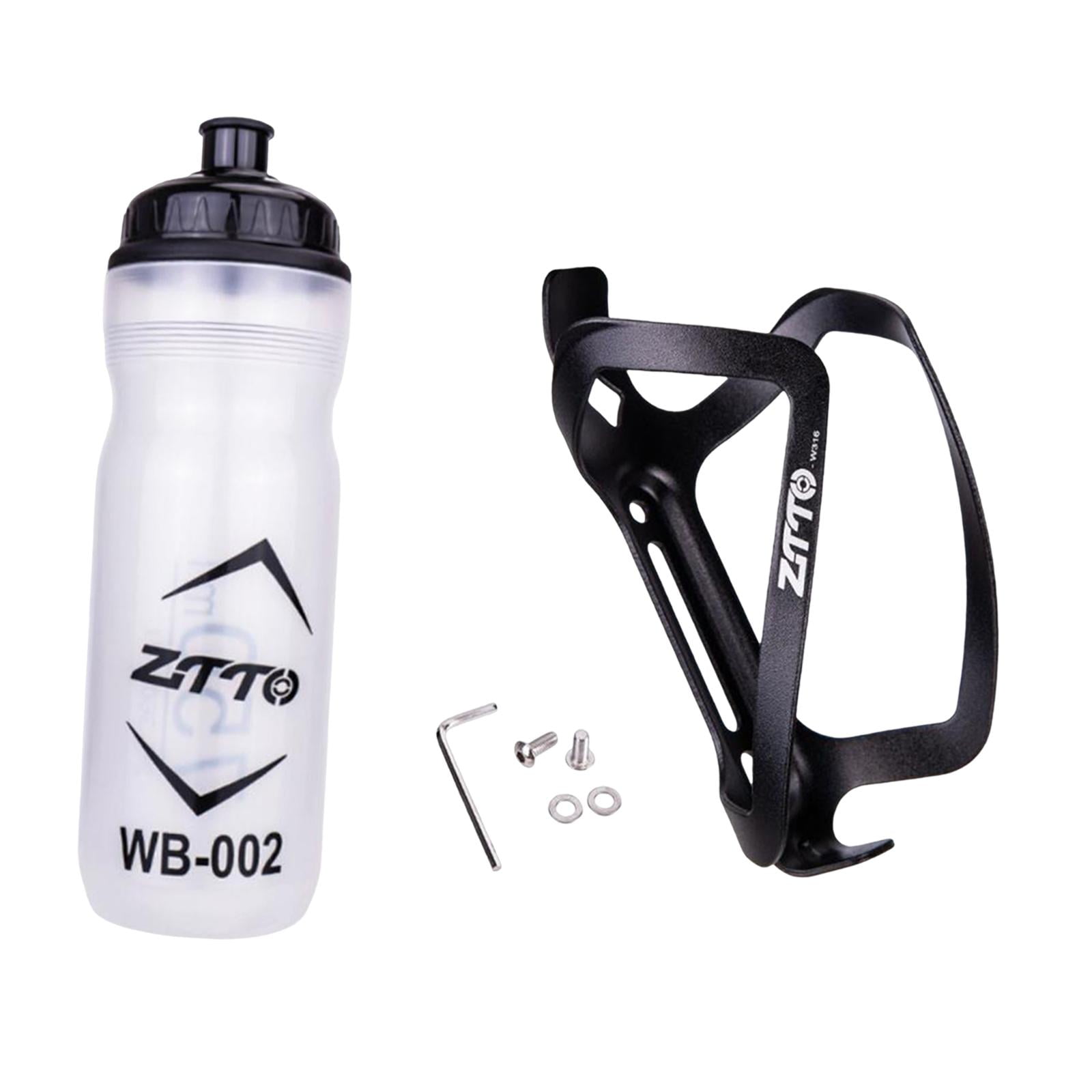 Magideal - Portabotellas De Agua Para Bicicleta De Montaña Con Botella, Accesorios Deportivos, Fácil Instalación Para Viajes Largos, Jaula De Aleación De Alumini Negro