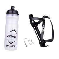 Magideal - Portabotellas De Agua Para Bicicleta De Montaña Con Botella, Accesorios Deportivos, Fácil Instalación Para Viajes Largos, Jaula De Aleación De Alumini Negro