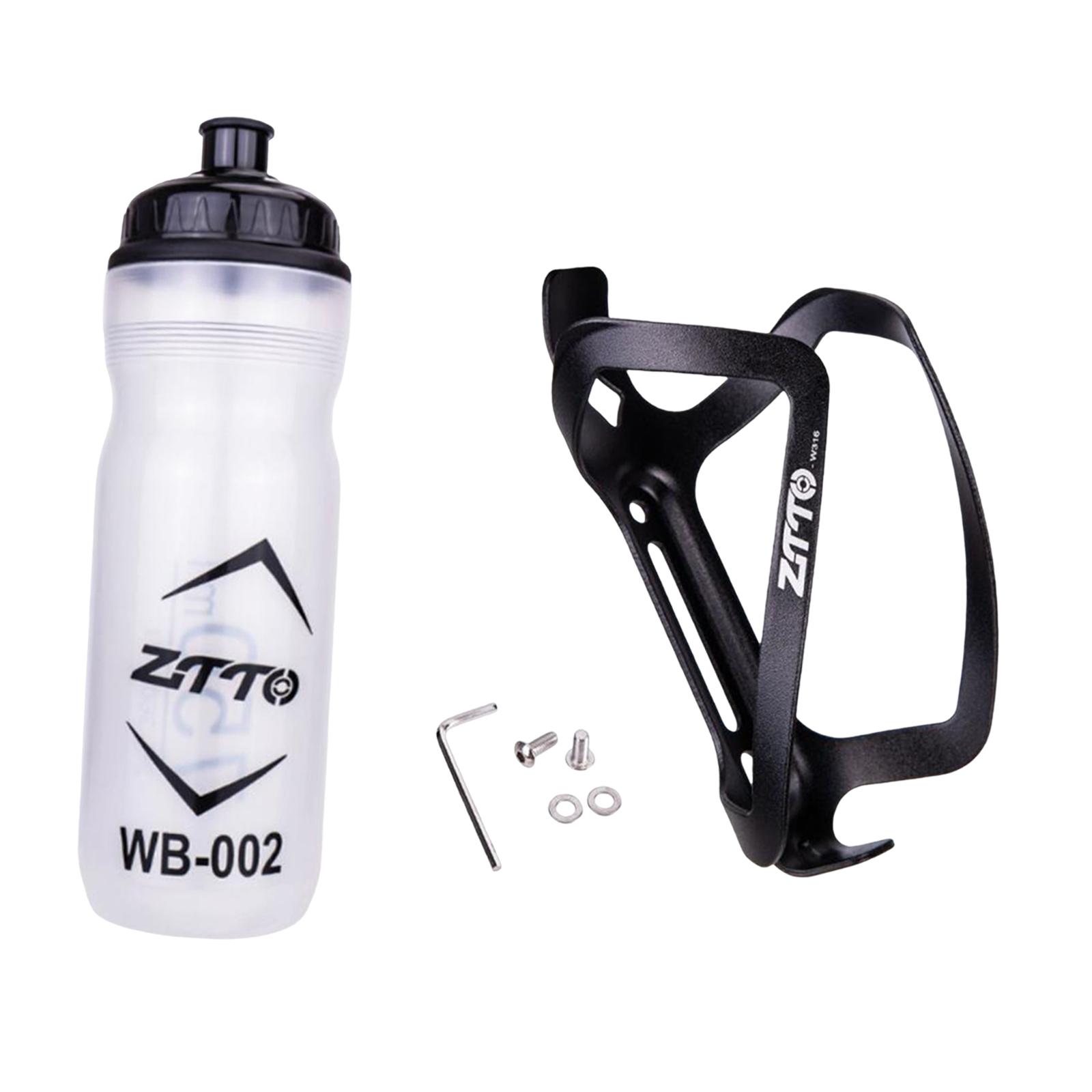 Magideal - Portabotellas De Agua Para Bicicleta De Montaña Con Botella, Accesorios Deportivos, Fácil Instalación Para Viajes Largos, Jaula De Aleación De Alumini Negro