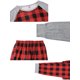 thumbnail image 5 of INSPIRE CHIC Conjunto de Pijamas Navideños a Cuadros con Camiseta de Manga Larga y Pantalones para Toda la Familia [Niños y Niñas] S Rojo, 5 of 5