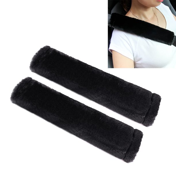 Funda para cinturón de seguridad Amooca, piel sintética suave, ajuste universal, paquete de 2