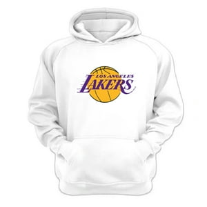 Genérico - Polerón Canguro Lakers Blanco Talla L Unisex